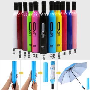 Creative Bottle Folding UV Umbrella Protection Sun SPF50 Rain and Wind Protection